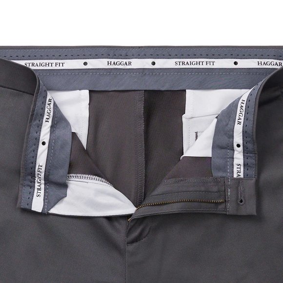 NEW Haggar Men’s Premium Fabric Straight Fit Non-Iron Pants Grey, Size 36x32 - Picture 7 of 8